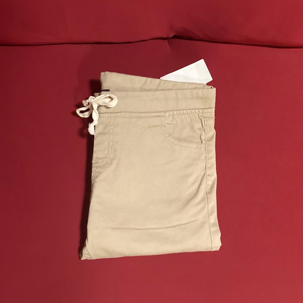 NWT Girls Khaki Uniform Skinny Pants